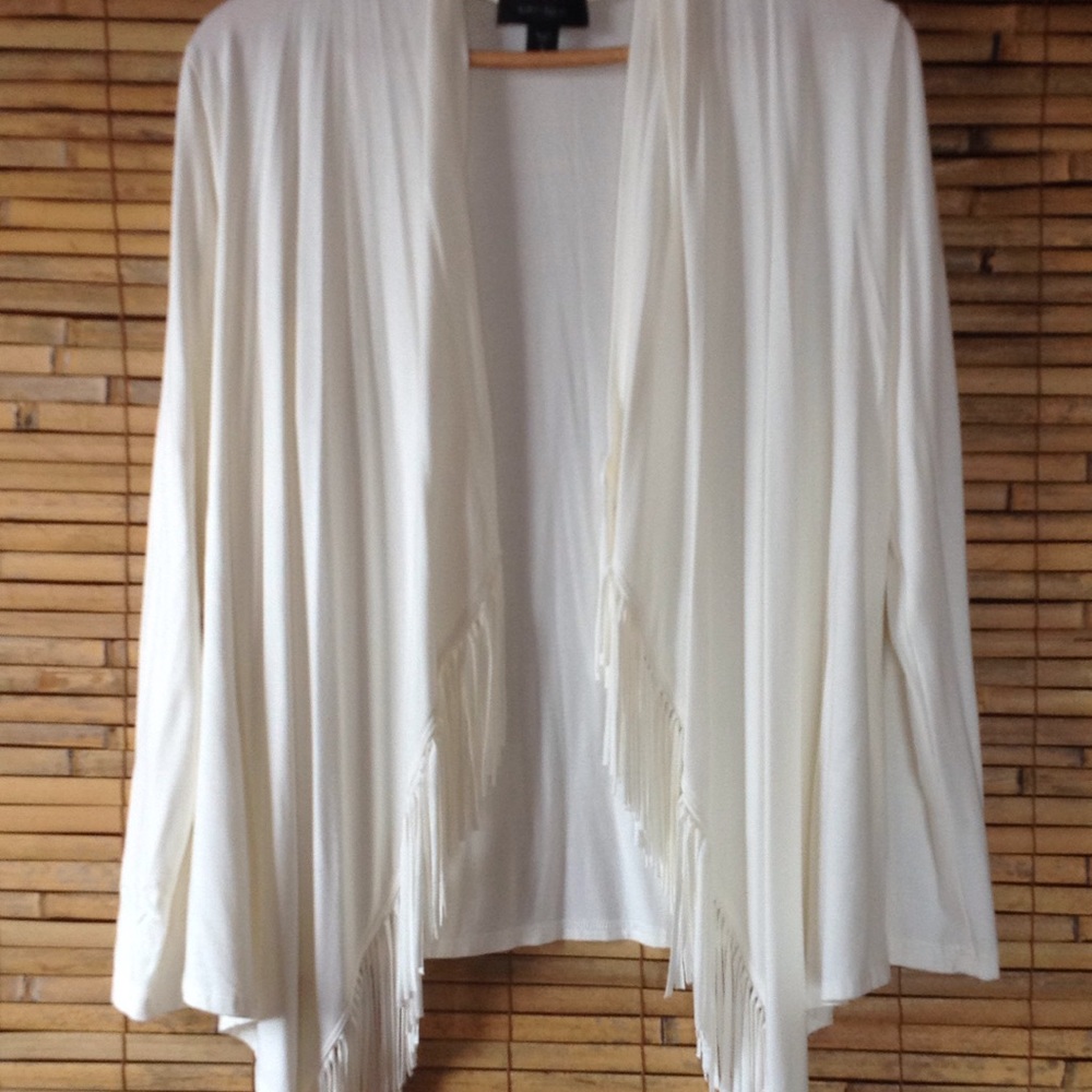 KAREN KANE  FRINGE JACKET SZ S NWOT